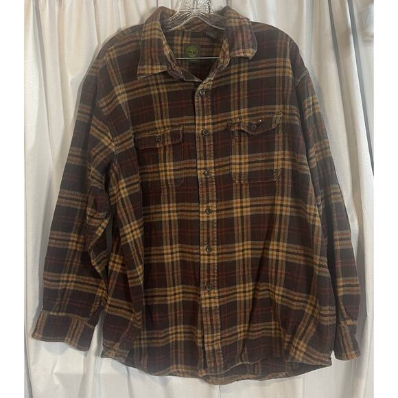 Timberland Mens Flannel Size XXL-Preowned - Picture 2 of 9